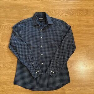 Bonobos Navy Checkered Dress Shirt